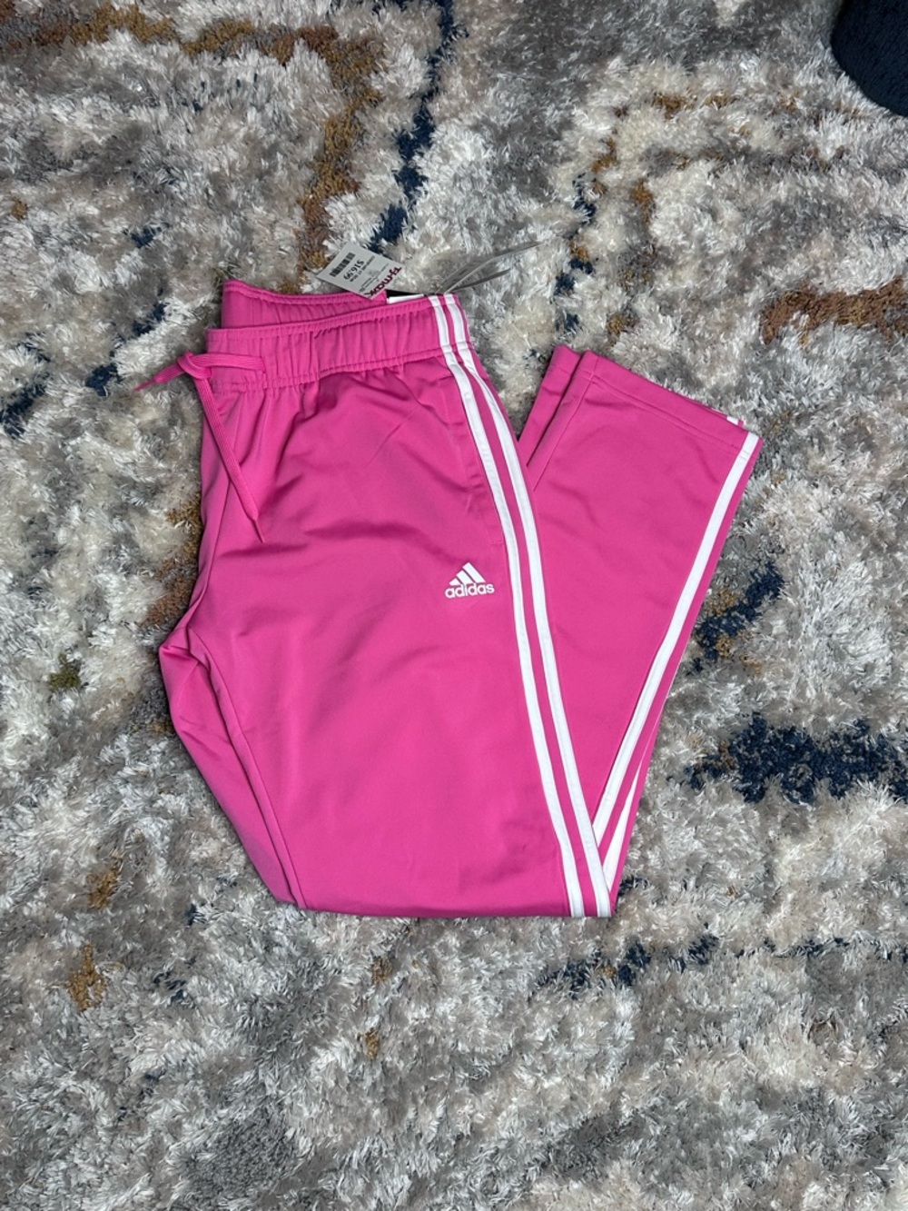 adidas Hot Pink Track Pants with White Stripes